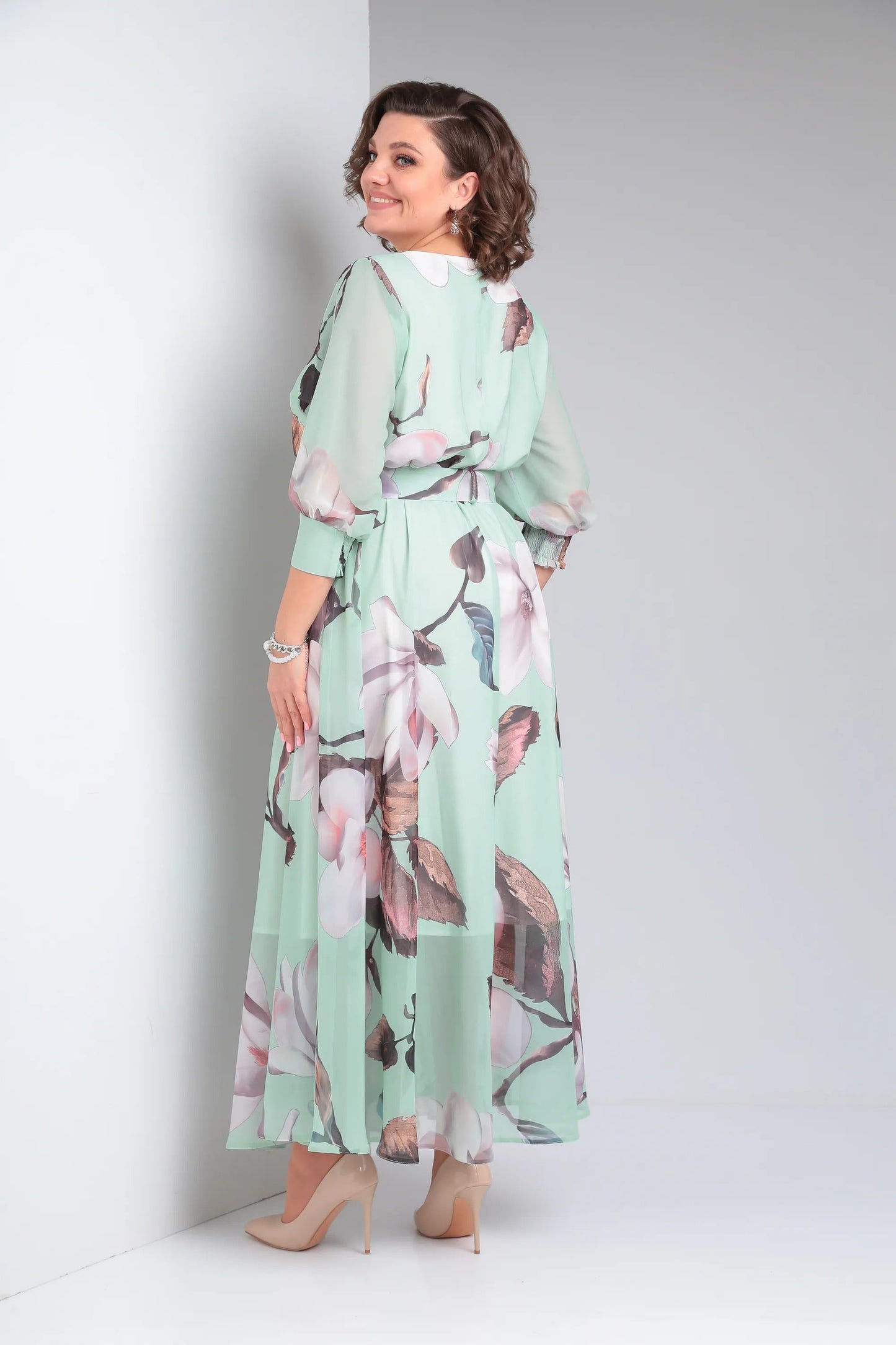 Dominika | Elegancka sukienka maxi w kwiaty