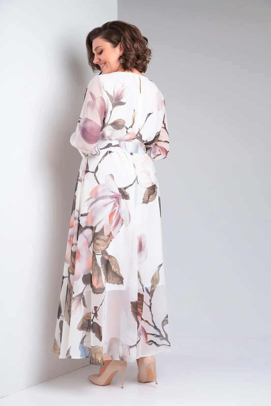 Dominika | Elegancka sukienka maxi w kwiaty