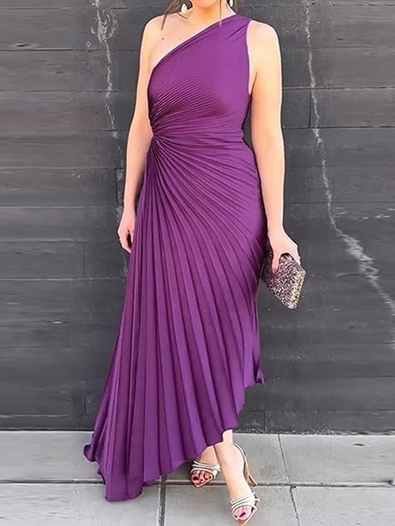 Evangelina | Sukienka w Plisach Elegancji