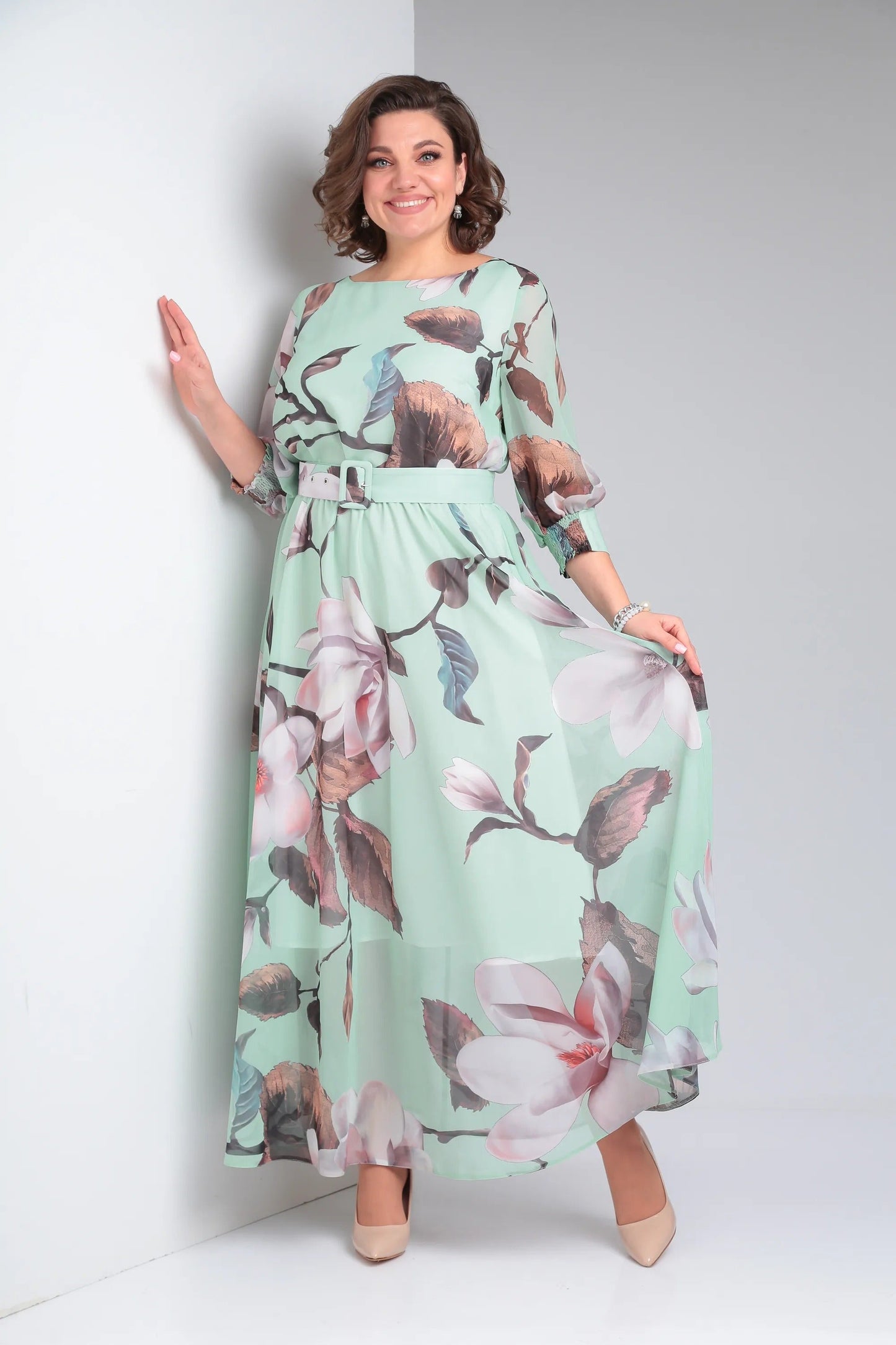 Dominika | Elegancka sukienka maxi w kwiaty