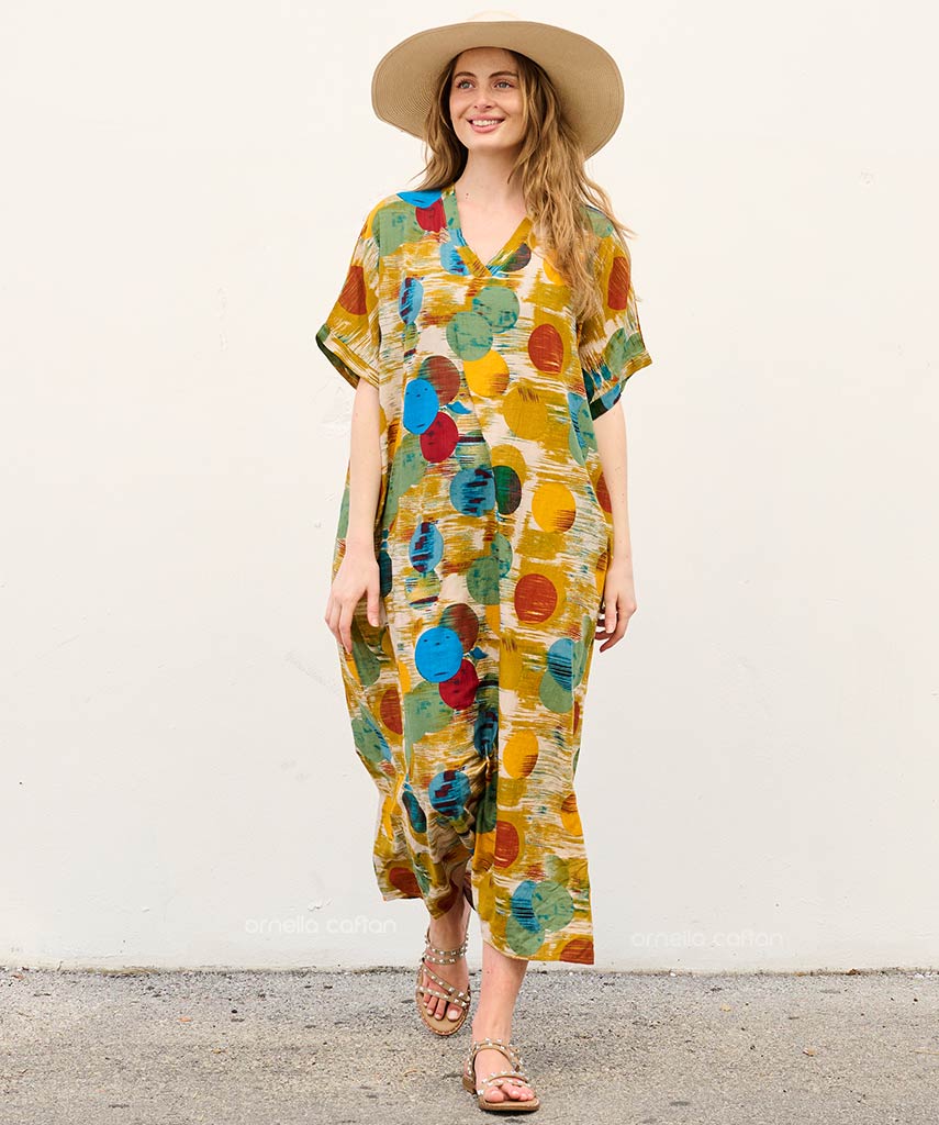 Luma | Sukienka typu kaftan z kieszeniami do noszenia na co dzień