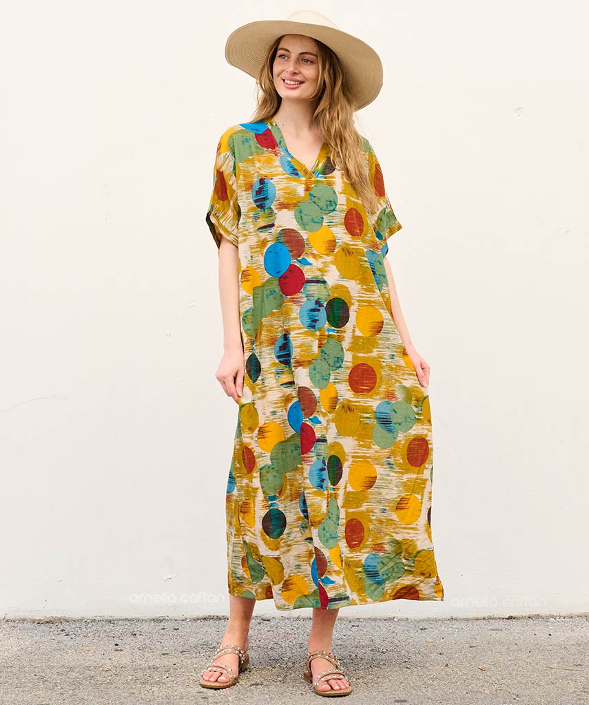 Luma | Sukienka typu kaftan z kieszeniami do noszenia na co dzień