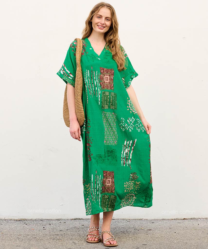 Mira | Sukienka typu kaftan z kieszeniami do noszenia na co dzień