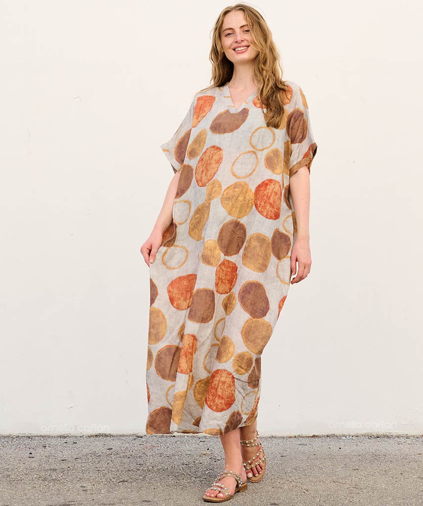 Nola | Sukienka typu kaftan z kieszeniami do noszenia na co dzień