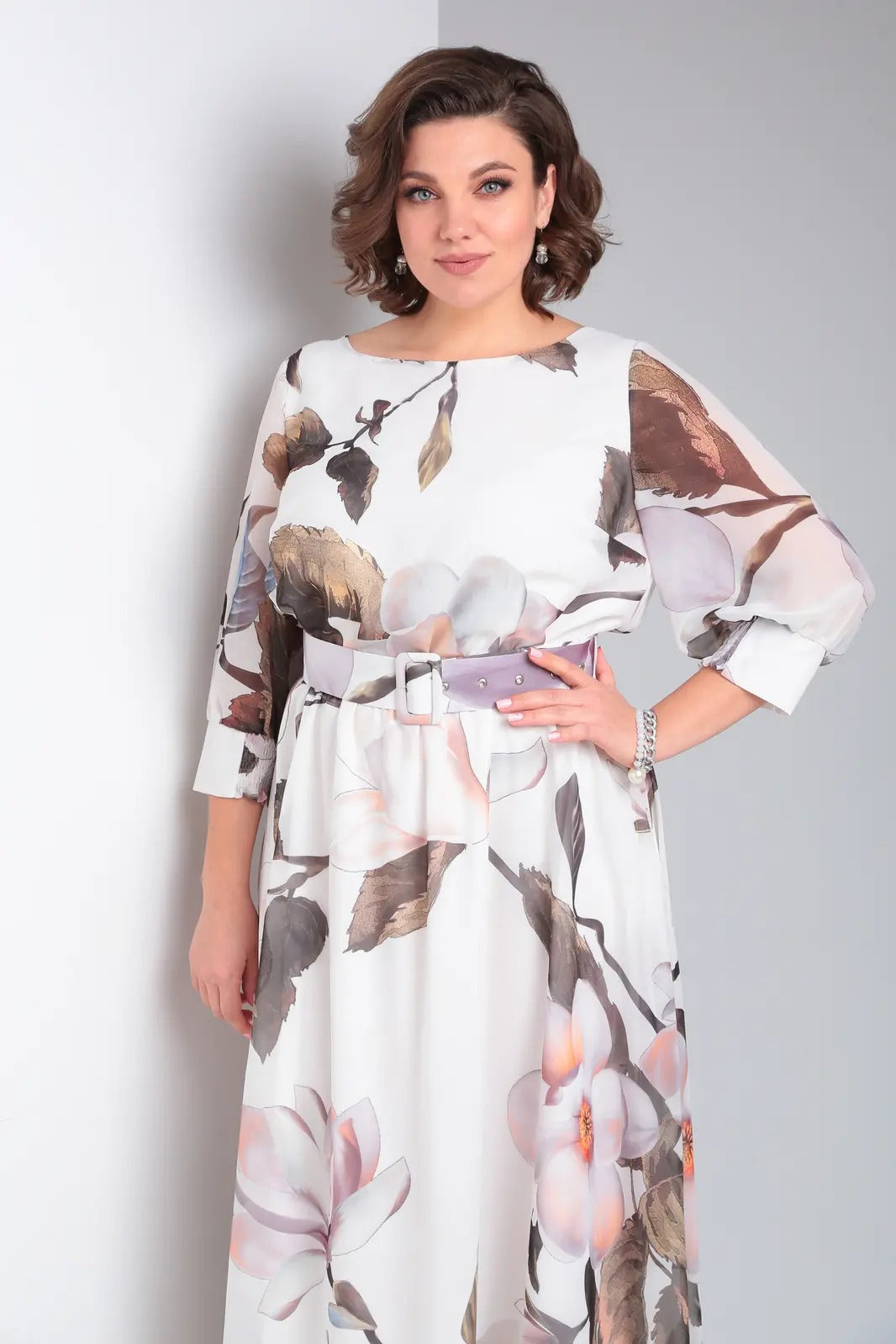 Dominika | Elegancka sukienka maxi w kwiaty