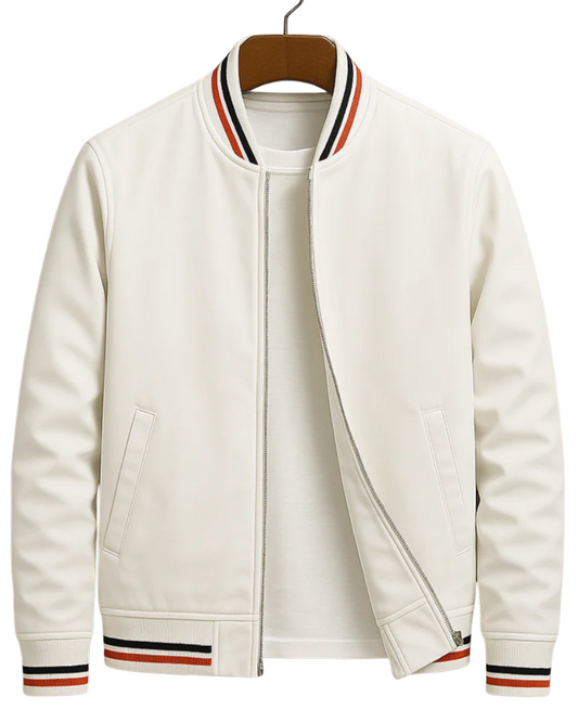 Jakub | Elegancka kurtka bomber z paskami