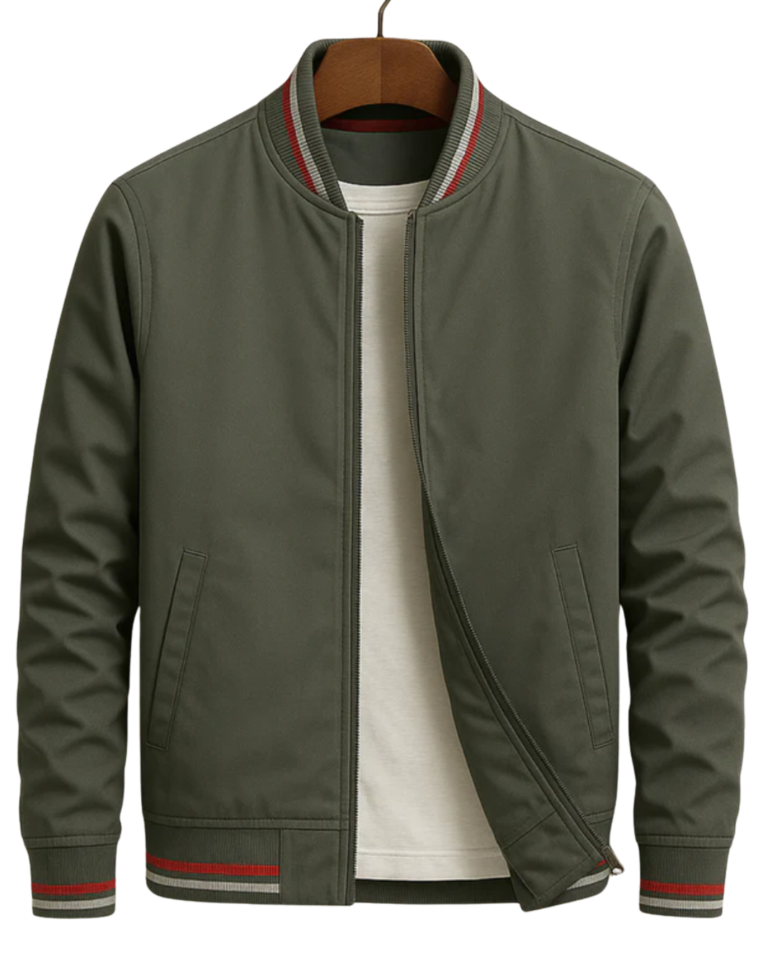 Jakub | Elegancka kurtka bomber z paskami