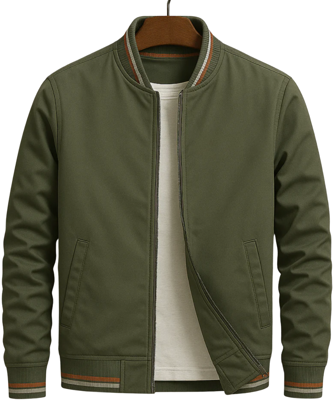 Jakub | Elegancka kurtka bomber z paskami
