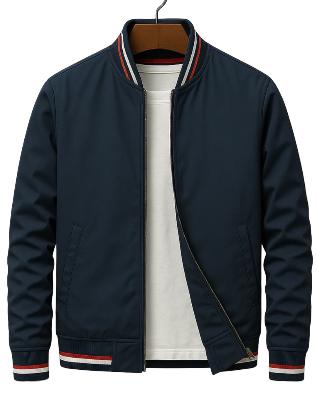Jakub | Elegancka kurtka bomber z paskami