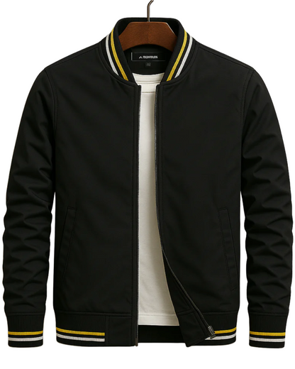 Jakub | Elegancka kurtka bomber z paskami