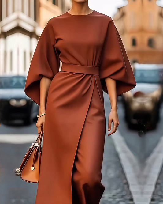 Maria | Elegancka sukienka z szerokimi rękawami