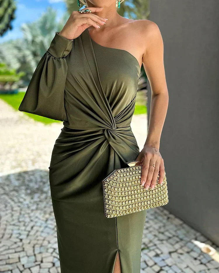 Ani | Elegancka Sukienka z Rozcięciem