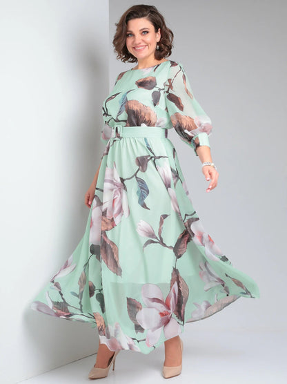 Dominika | Elegancka sukienka maxi w kwiaty
