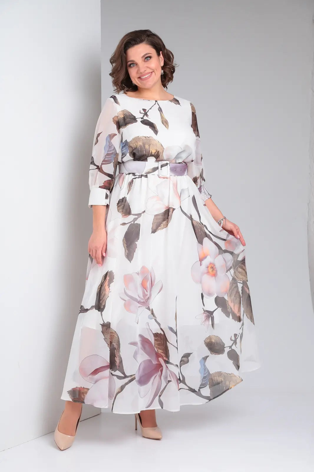 Dominika | Elegancka sukienka maxi w kwiaty