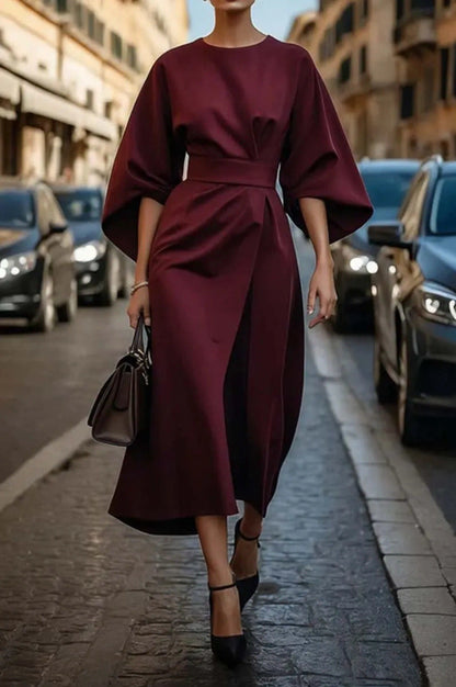 Maria | Elegancka sukienka z szerokimi rękawami
