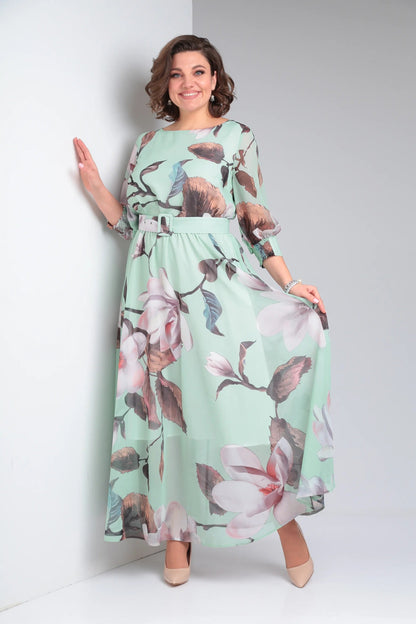 Dominika | Elegancka sukienka maxi w kwiaty