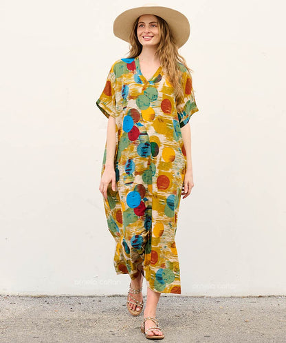 Luma | Sukienka typu kaftan z kieszeniami do noszenia na co dzień