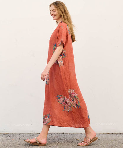 Liva | Sukienka typu kaftan z kieszeniami do noszenia na co dzień