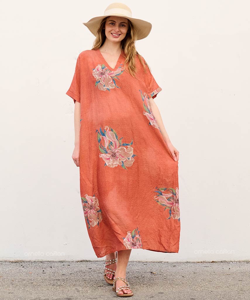 Liva | Sukienka typu kaftan z kieszeniami do noszenia na co dzień