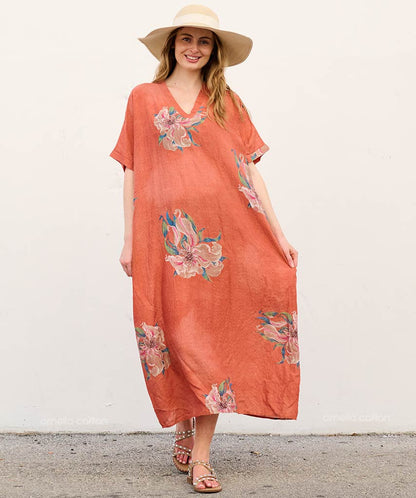 Liva | Sukienka typu kaftan z kieszeniami do noszenia na co dzień