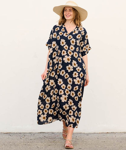 Kira | Sukienka typu kaftan z kieszeniami do noszenia na co dzień