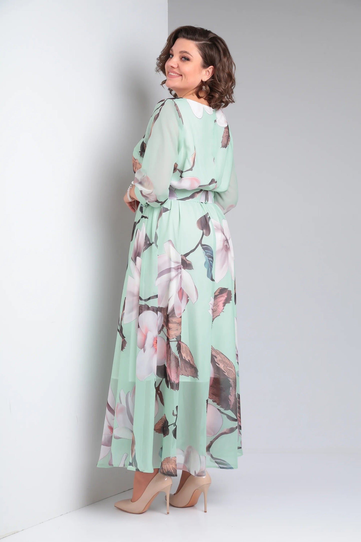 Dominika | Elegancka sukienka maxi w kwiaty