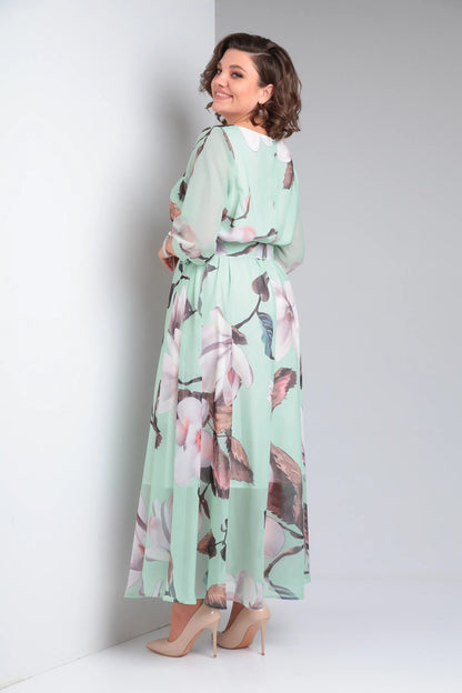 Dominika | Elegancka sukienka maxi w kwiaty